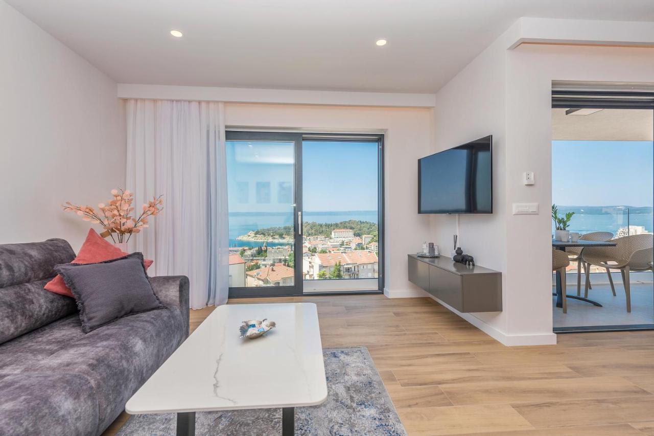 Luxury Adria Sea & City View Apartment 马卡尔斯卡 外观 照片