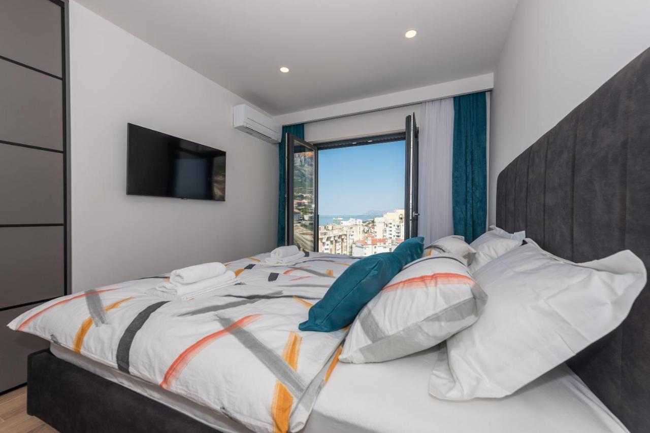 Luxury Adria Sea & City View Apartment 马卡尔斯卡 外观 照片
