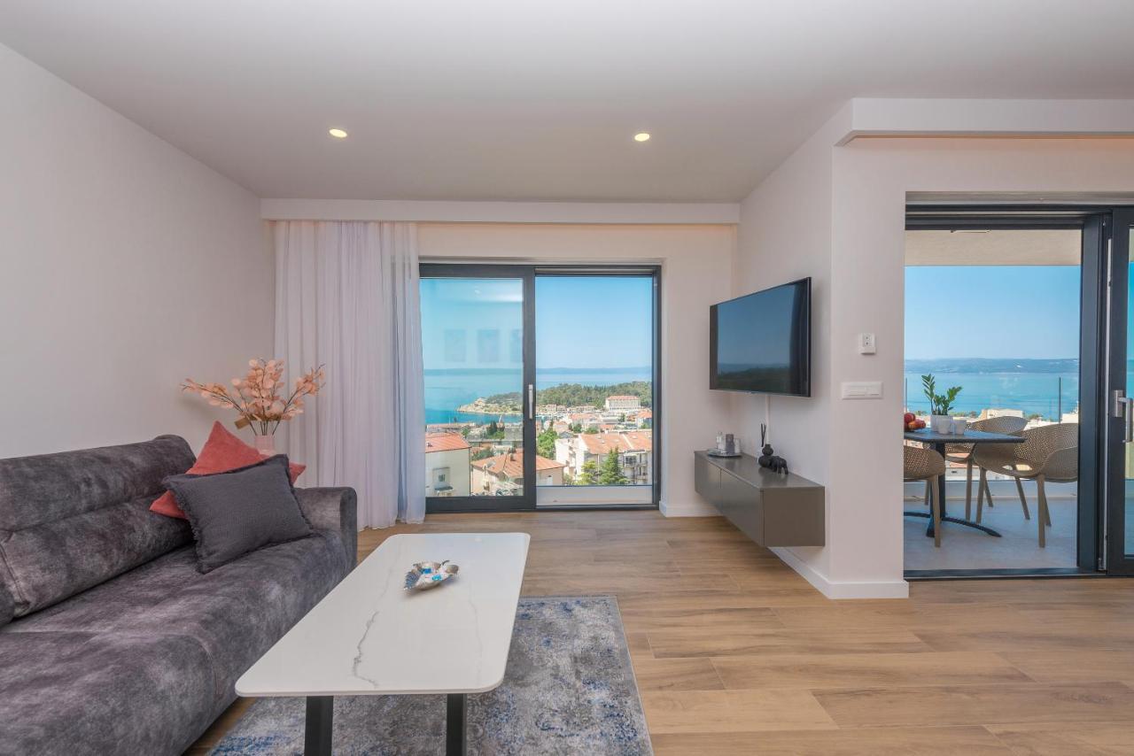 Luxury Adria Sea & City View Apartment 马卡尔斯卡 外观 照片