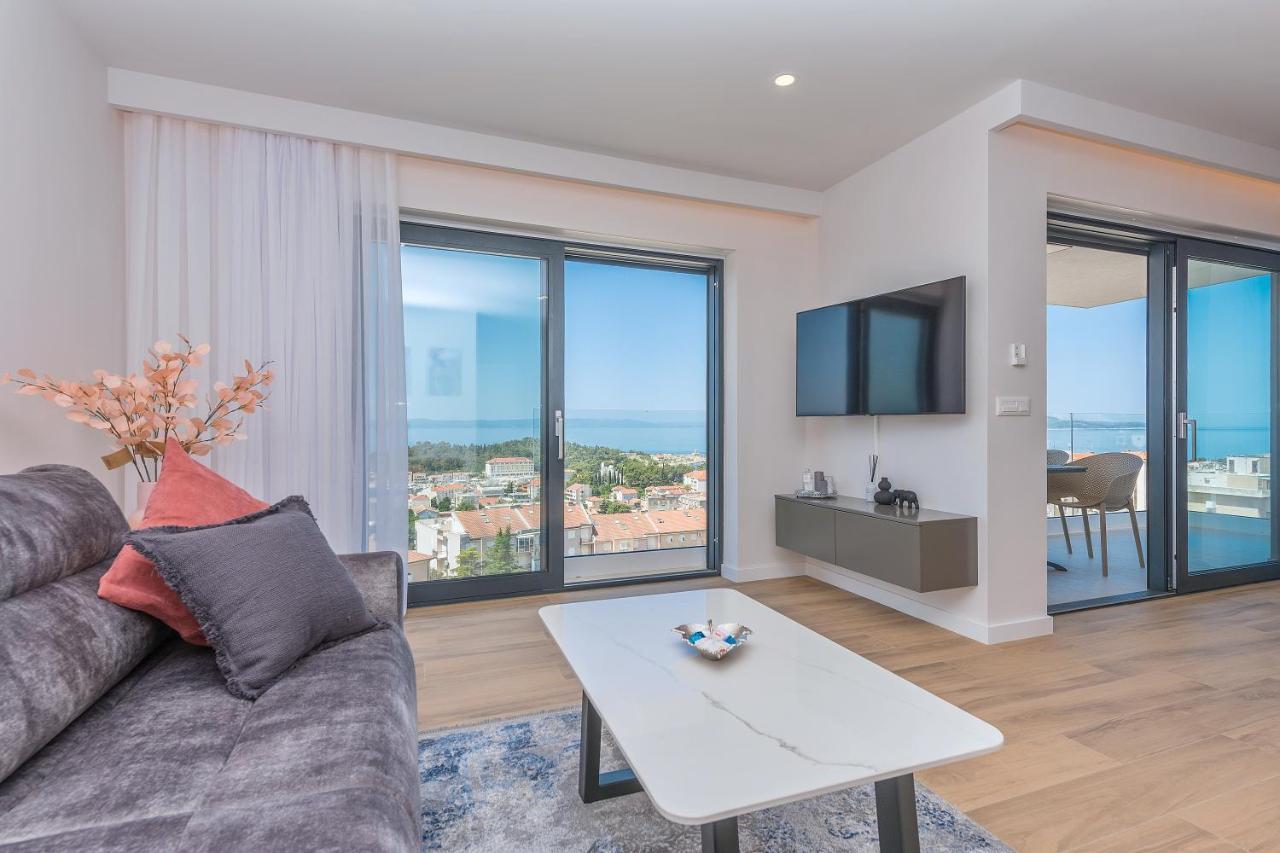 Luxury Adria Sea & City View Apartment 马卡尔斯卡 外观 照片