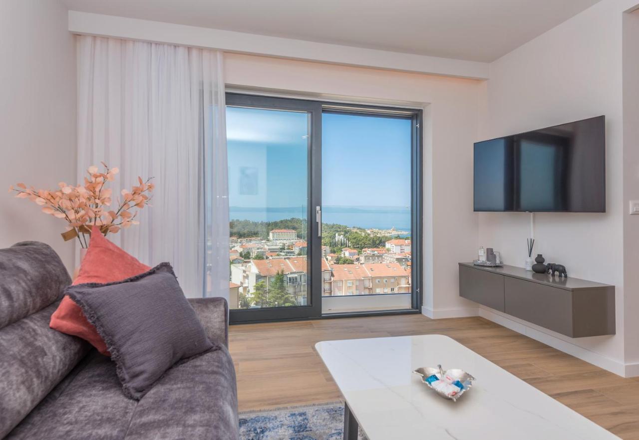Luxury Adria Sea & City View Apartment 马卡尔斯卡 外观 照片